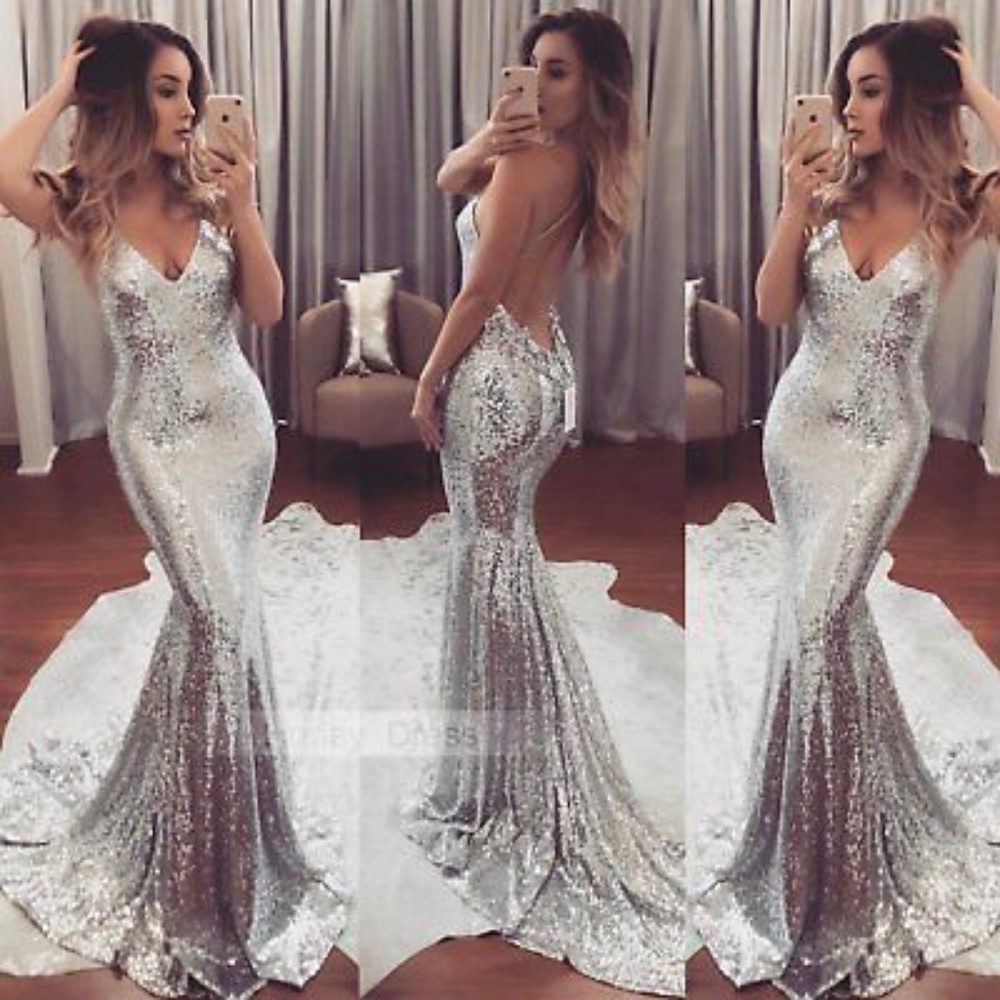 Beautiful Sequin Ball Gown Dress